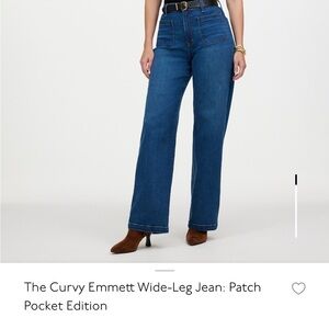 Madewell Curvy Emmett Wide-Leg Jeans Allen Wash